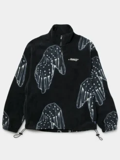 Dice Print Fleece Quarter Zip Pullover
