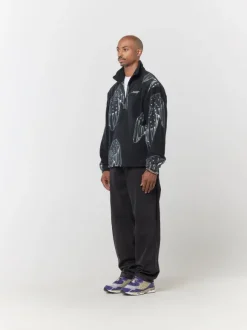 Dice Print Fleece Quarter Zip Pullover
