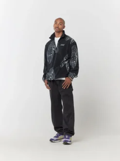 Dice Print Fleece Quarter Zip Pullover