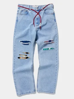 Mohair Patch Straight Leg Trouser