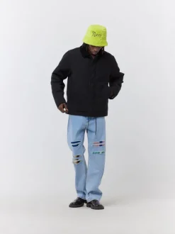 Mohair Patch Straight Leg Trouser