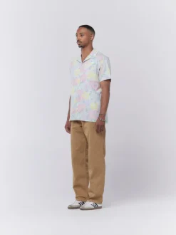 Reverse Print Floral Shirt